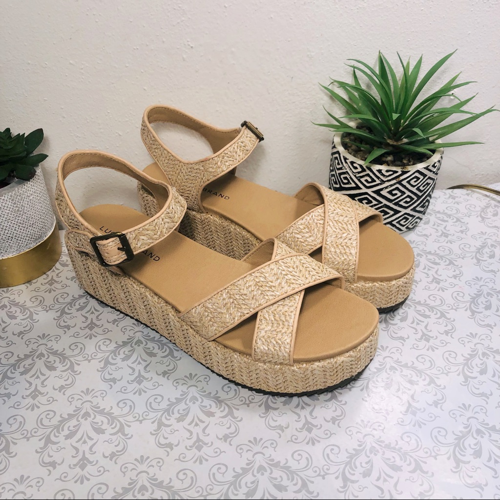 Lucky Brand Wagoo Lunar Coastal Wedge Sandals